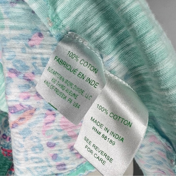 Lilly Pulitzer Womens Essie Top Fansea Mint Tank Top XS - Picture 6 of 6